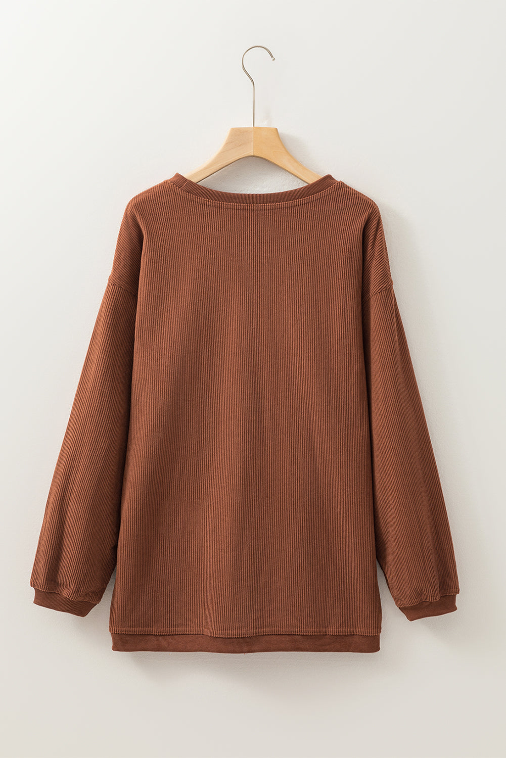 Orange JOLENE Ribbed Corded Oversized Sweatshirt
