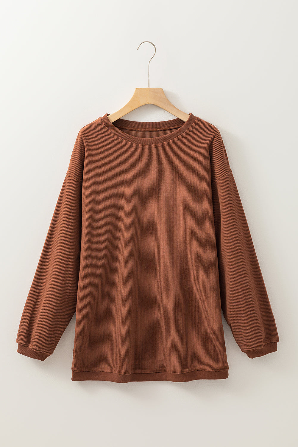 Orange JOLENE Ribbed Corded Oversized Sweatshirt