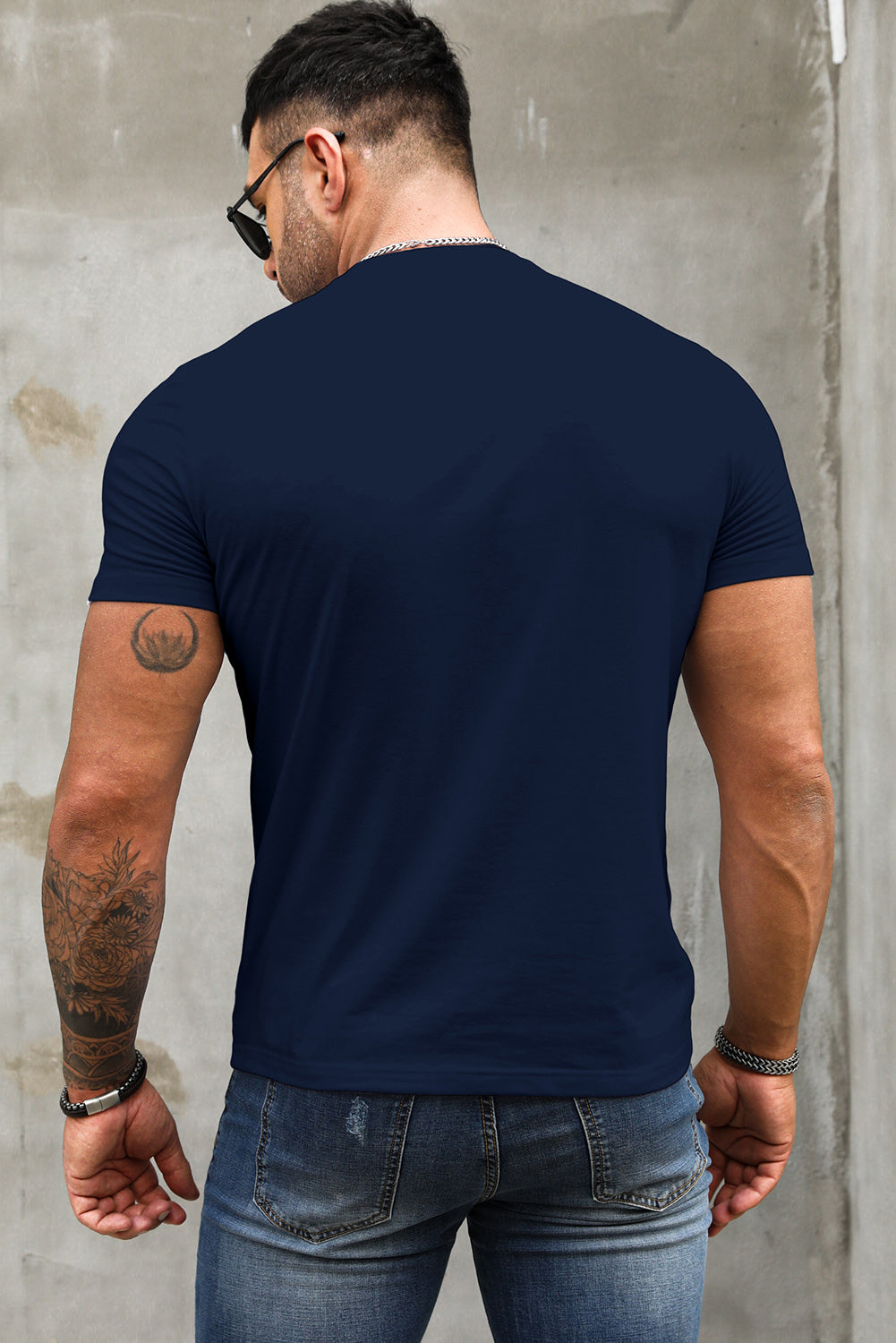 Letter Print Sheath Short Sleeve Men's T Shirt