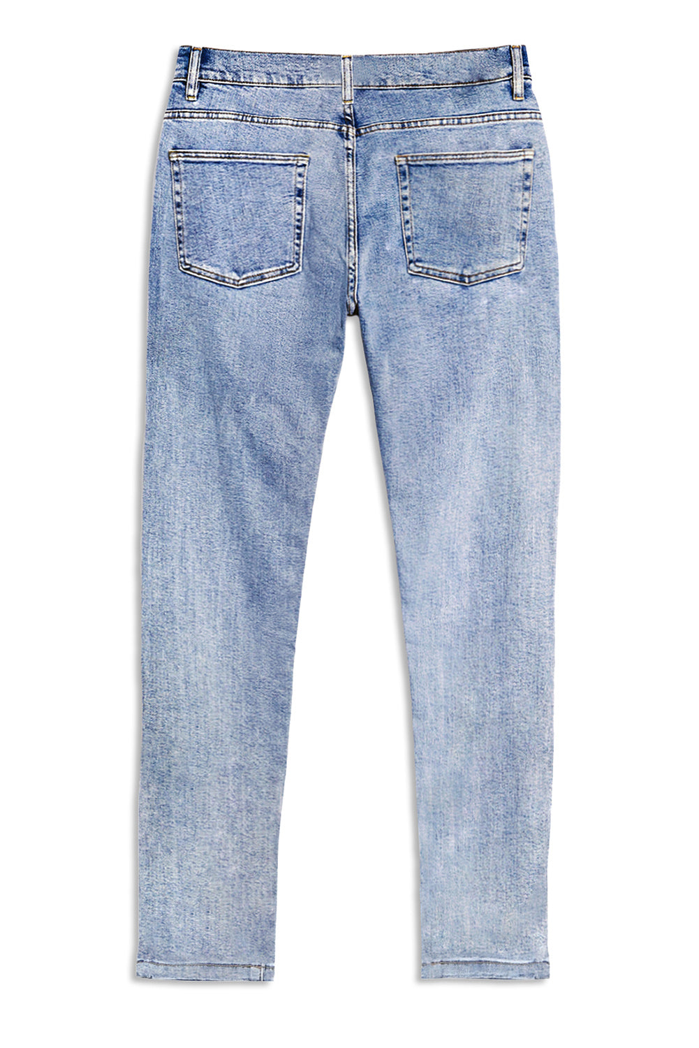 Men's Skull Print Patchwork Distressed Skinny High Waist Jeans
