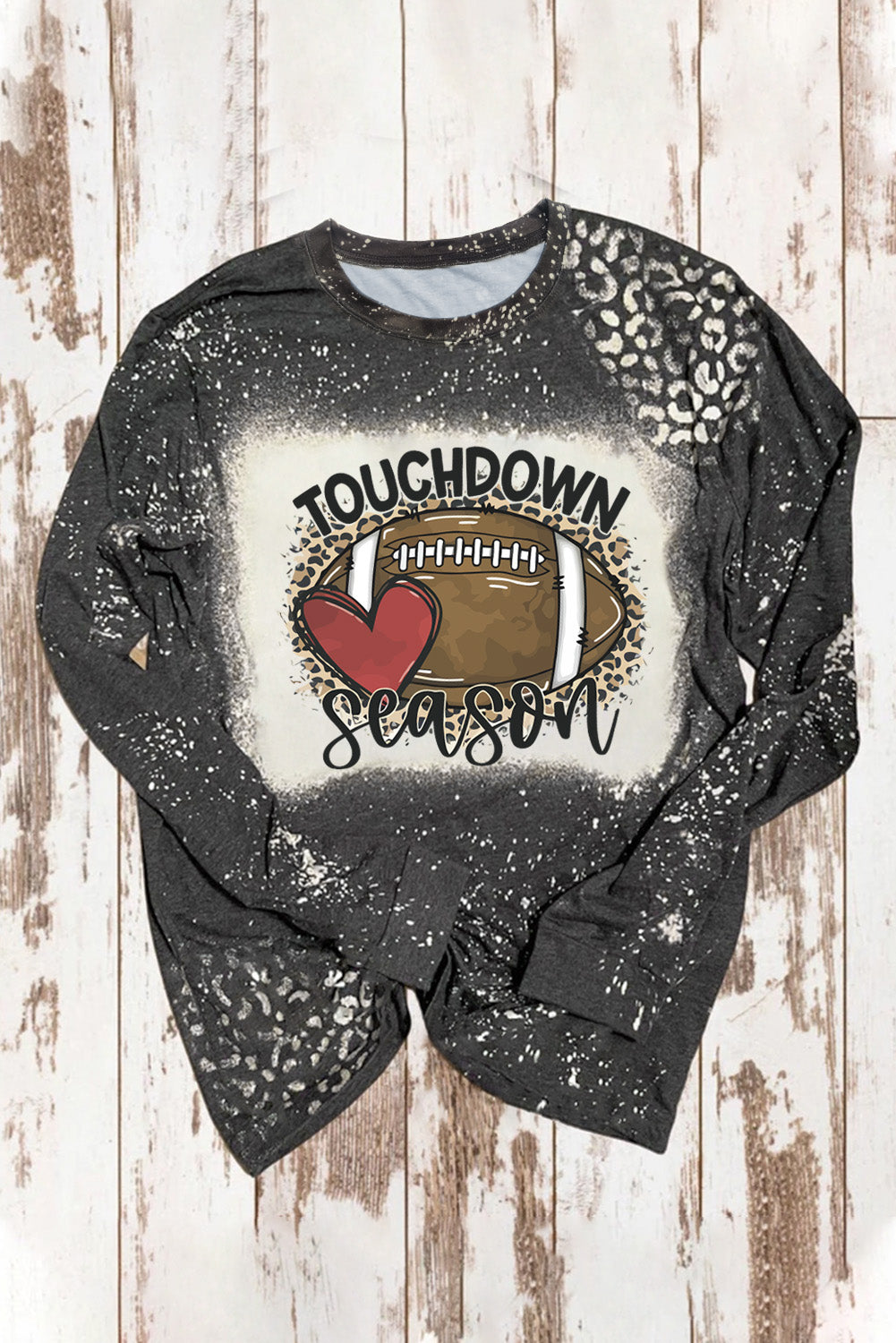 Retro Bleached Leopard Spot Pullover