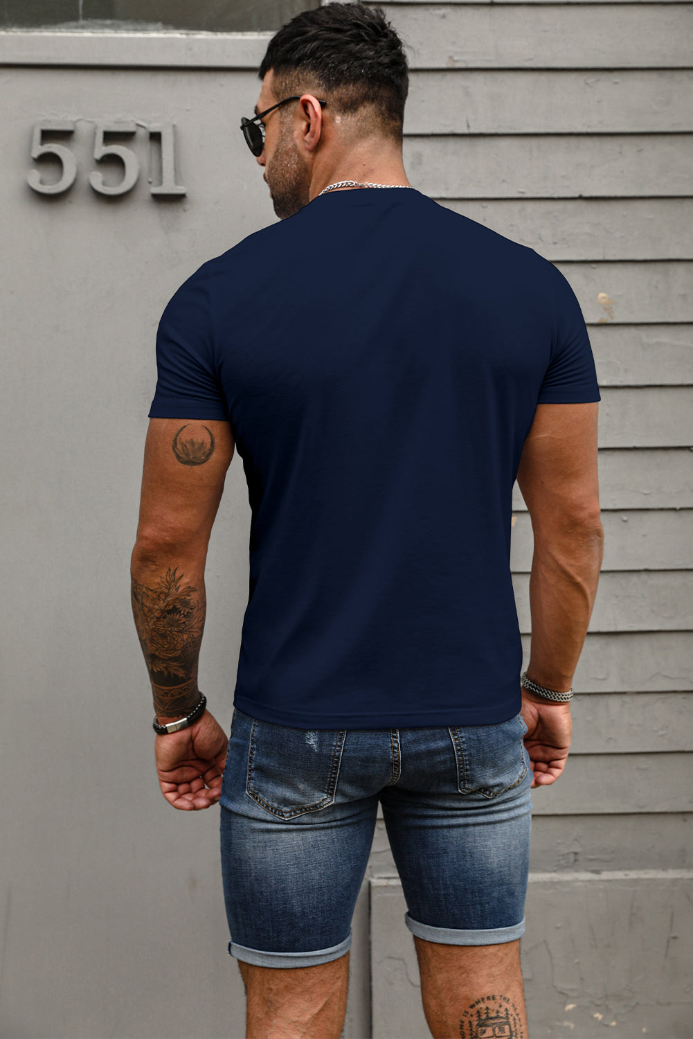 Letter Print Sheath Short Sleeve Men's T Shirt