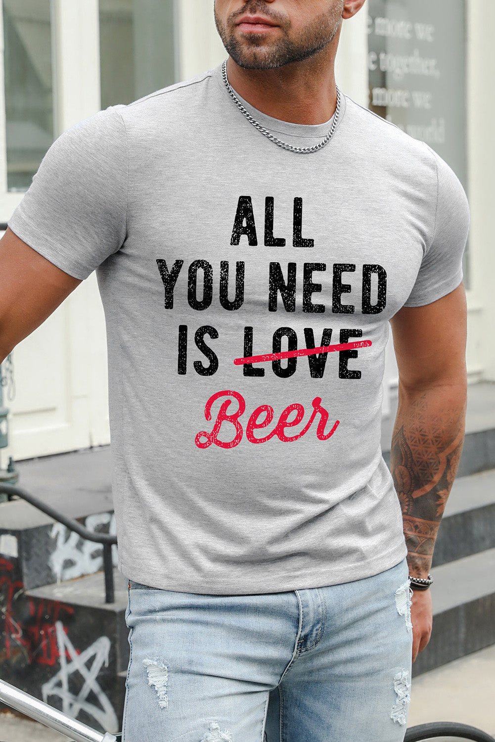 NEW YORK Letter Print Short Sleeve Men's T-shirt