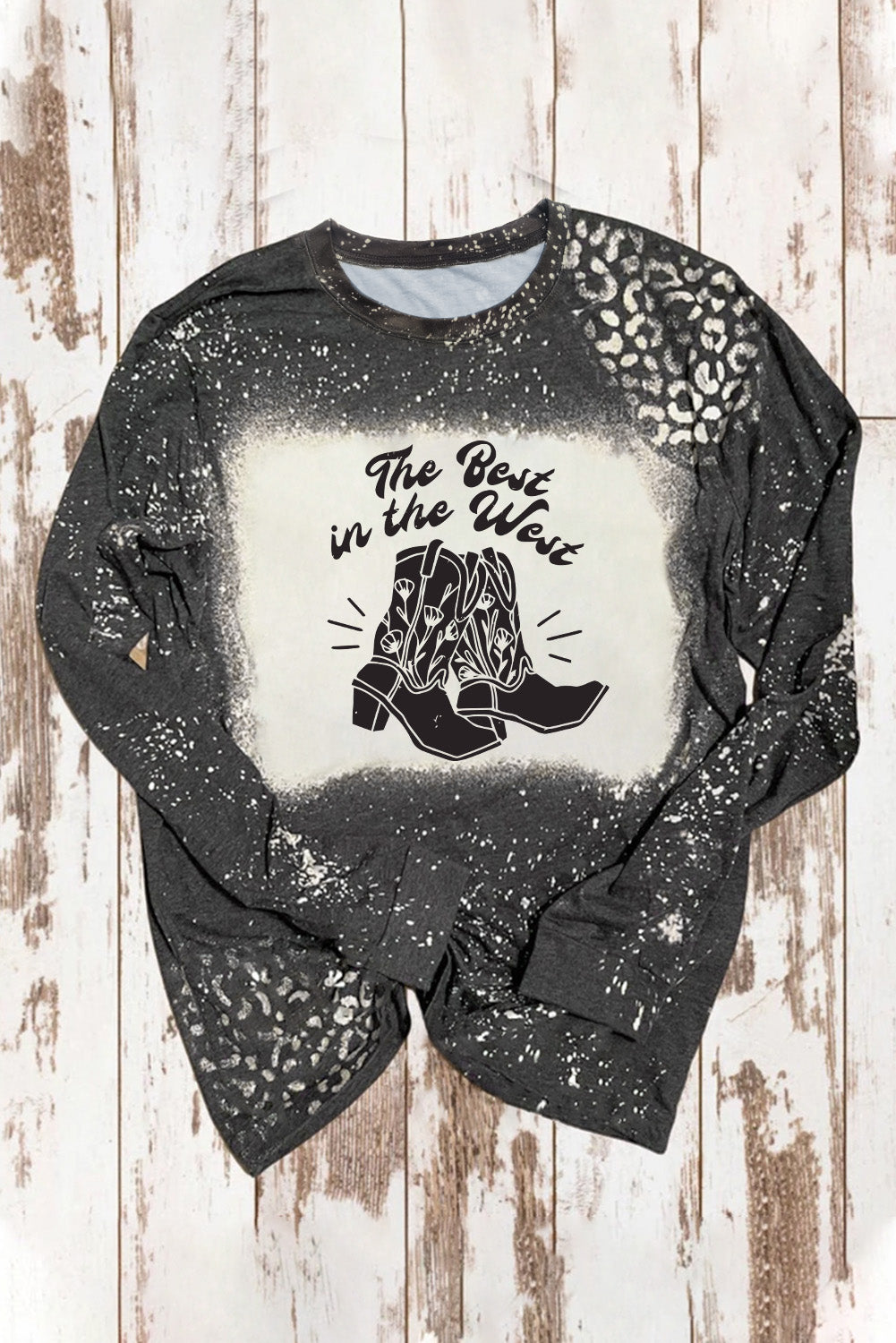 Retro Bleached Leopard Spot Pullover