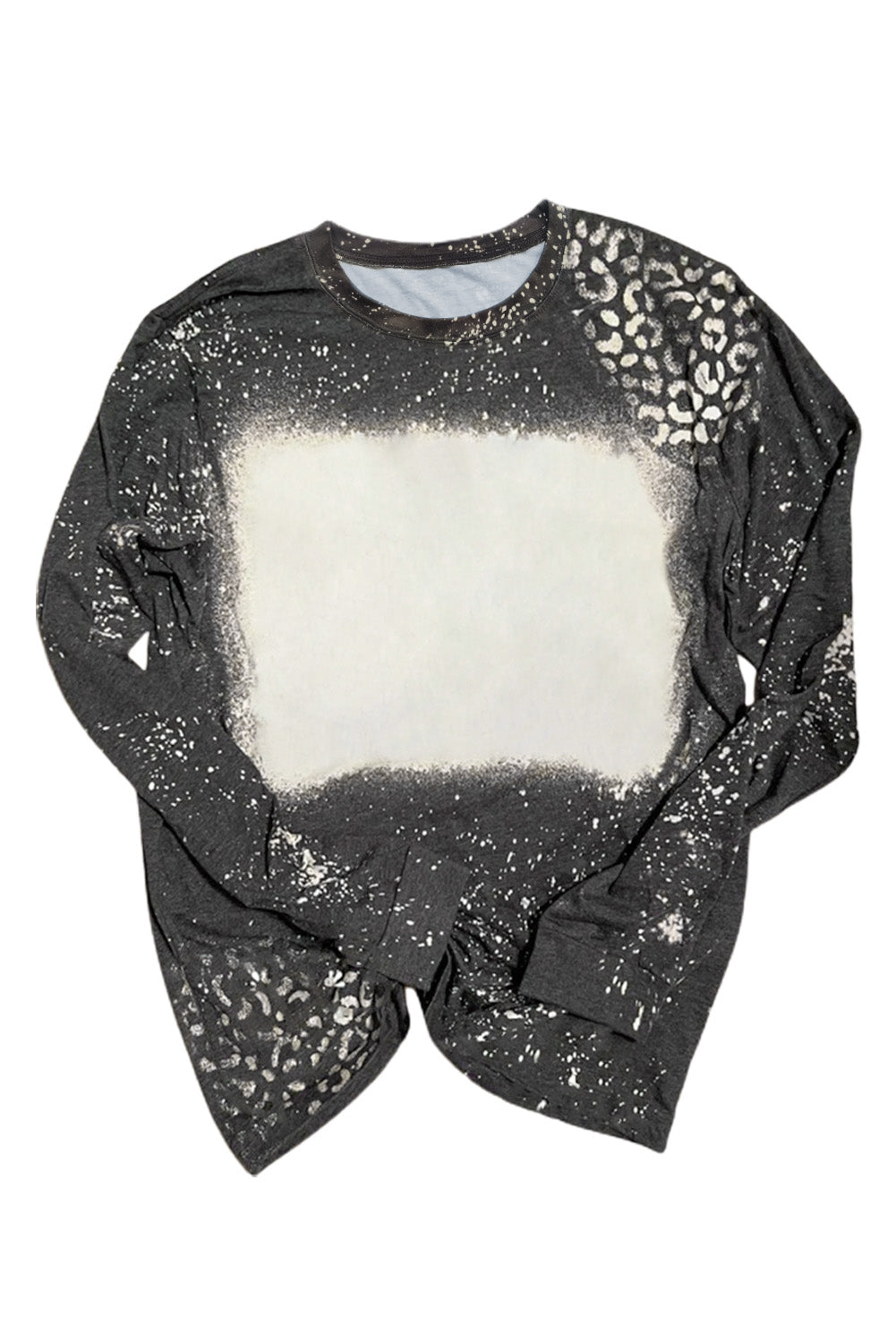 Retro Bleached Leopard Spot Pullover