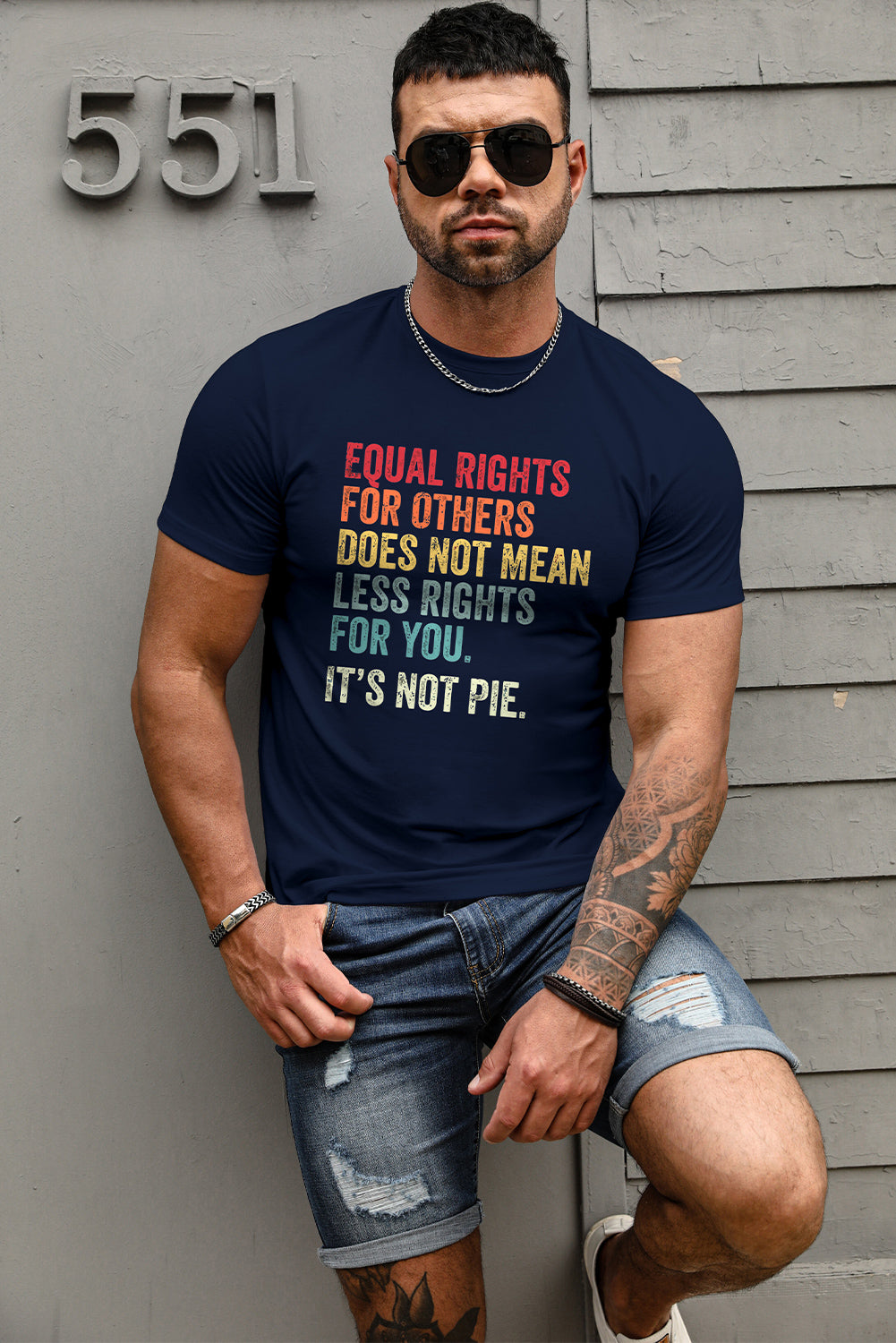 Letter Print Sheath Short Sleeve Men's T Shirt