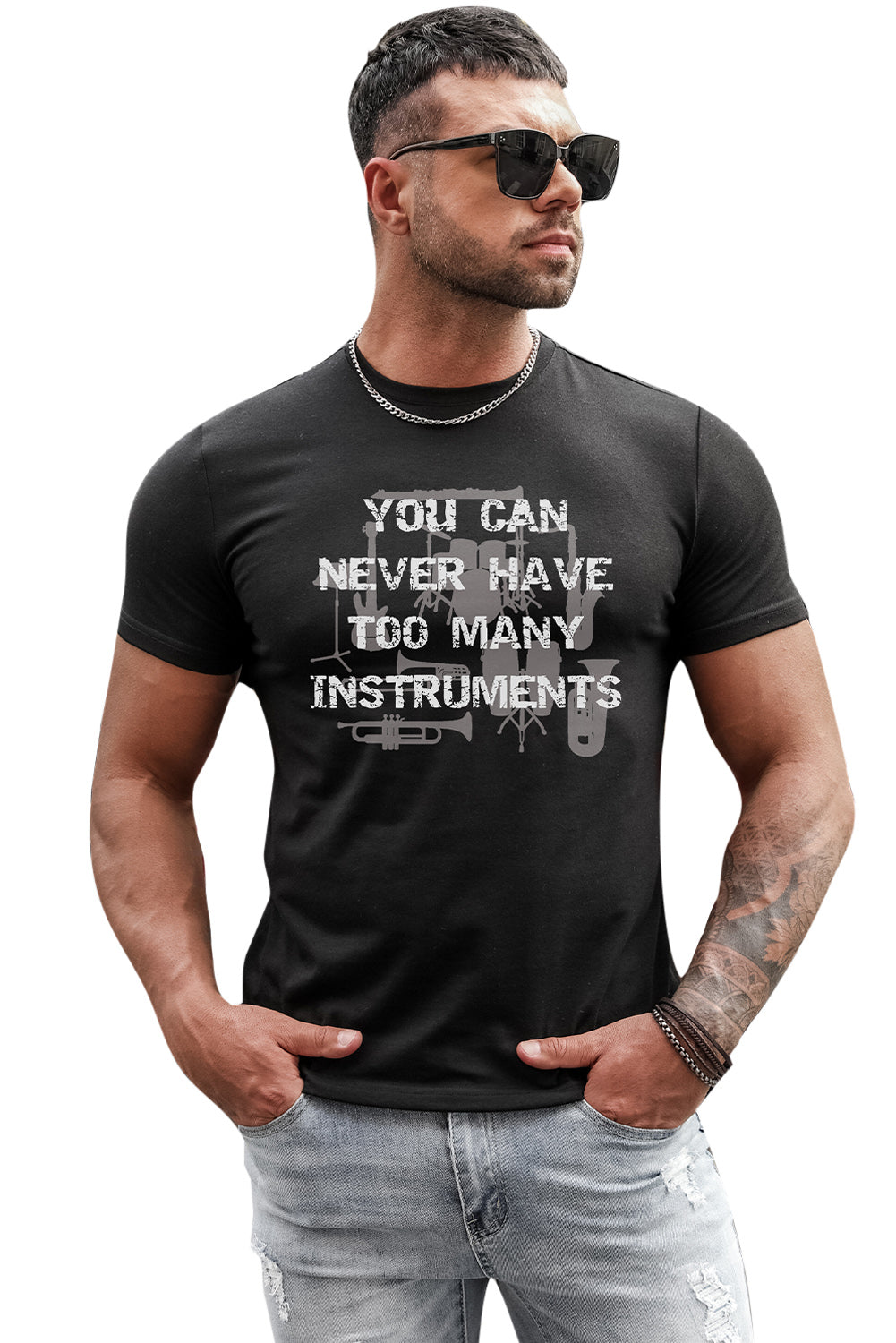 Letter Print Sheath Short Sleeve Men's T Shirt