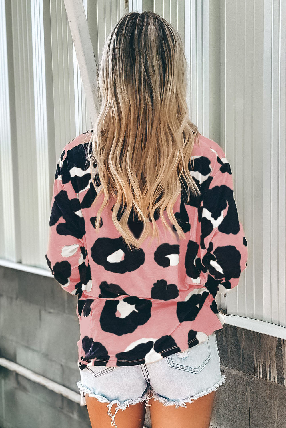 Print Long Sleeve Loose Top