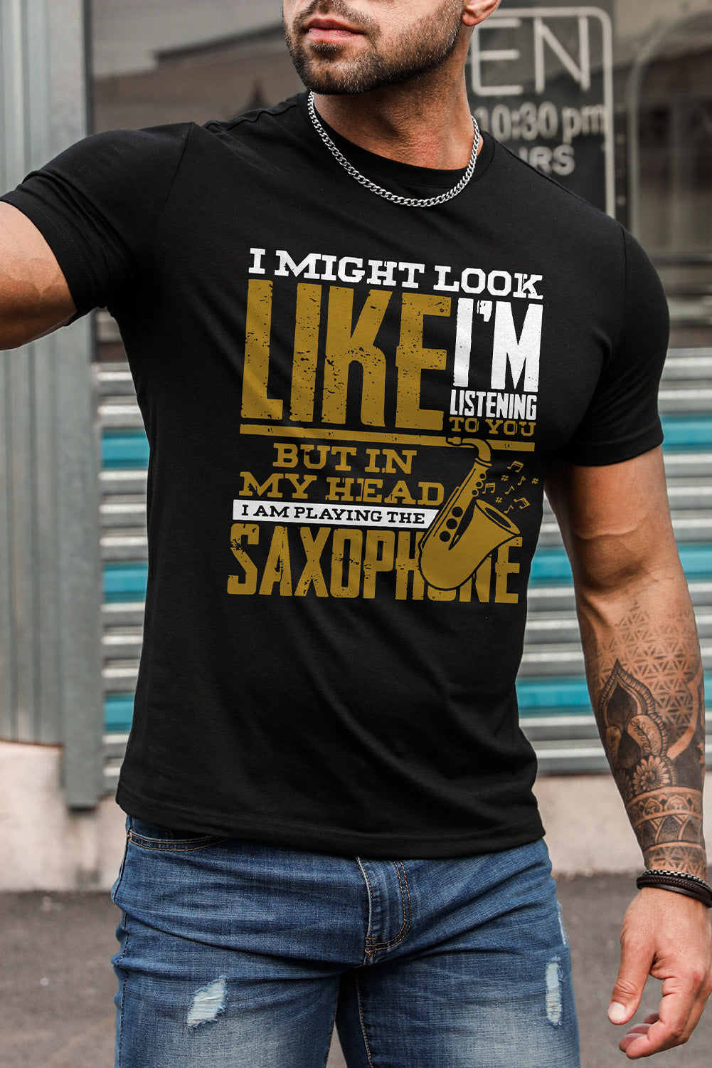 Letter Print Sheath Short Sleeve Men's T Shirt