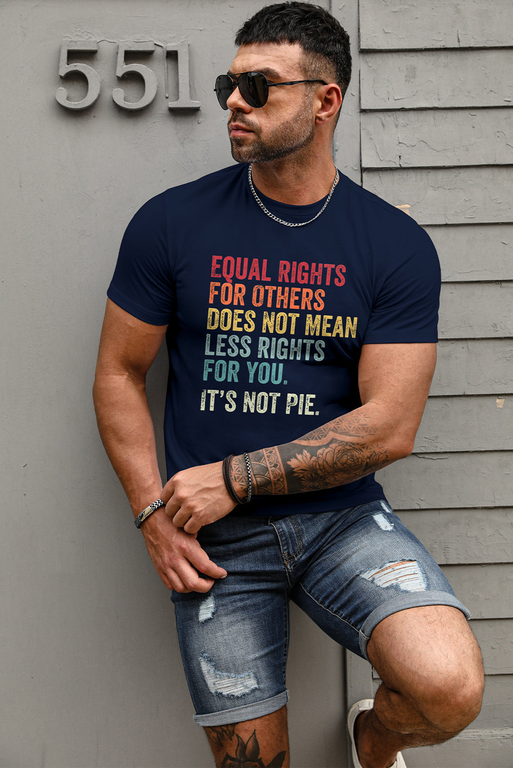Letter Print Sheath Short Sleeve Men's T Shirt