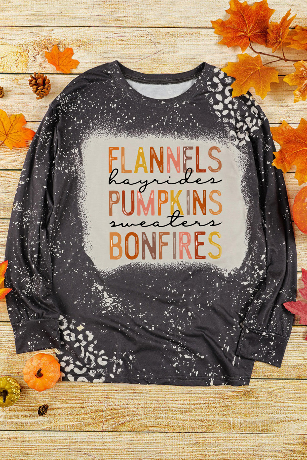 Retro Bleached Leopard Spot Pullover