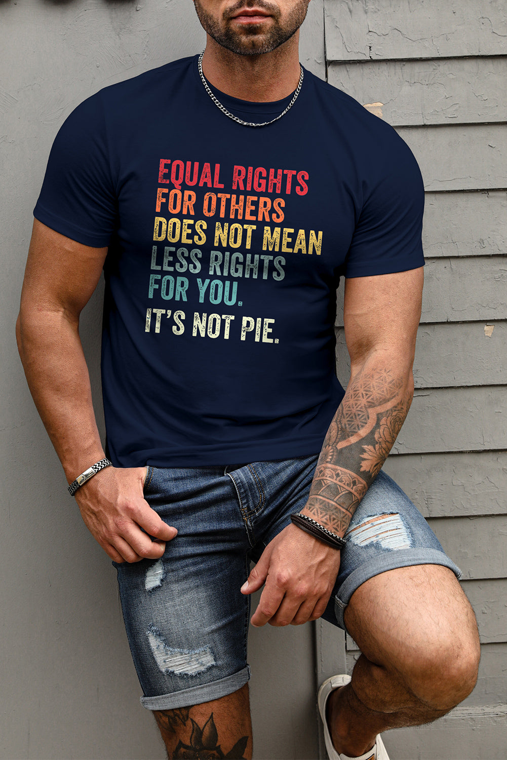 Letter Print Sheath Short Sleeve Men's T Shirt