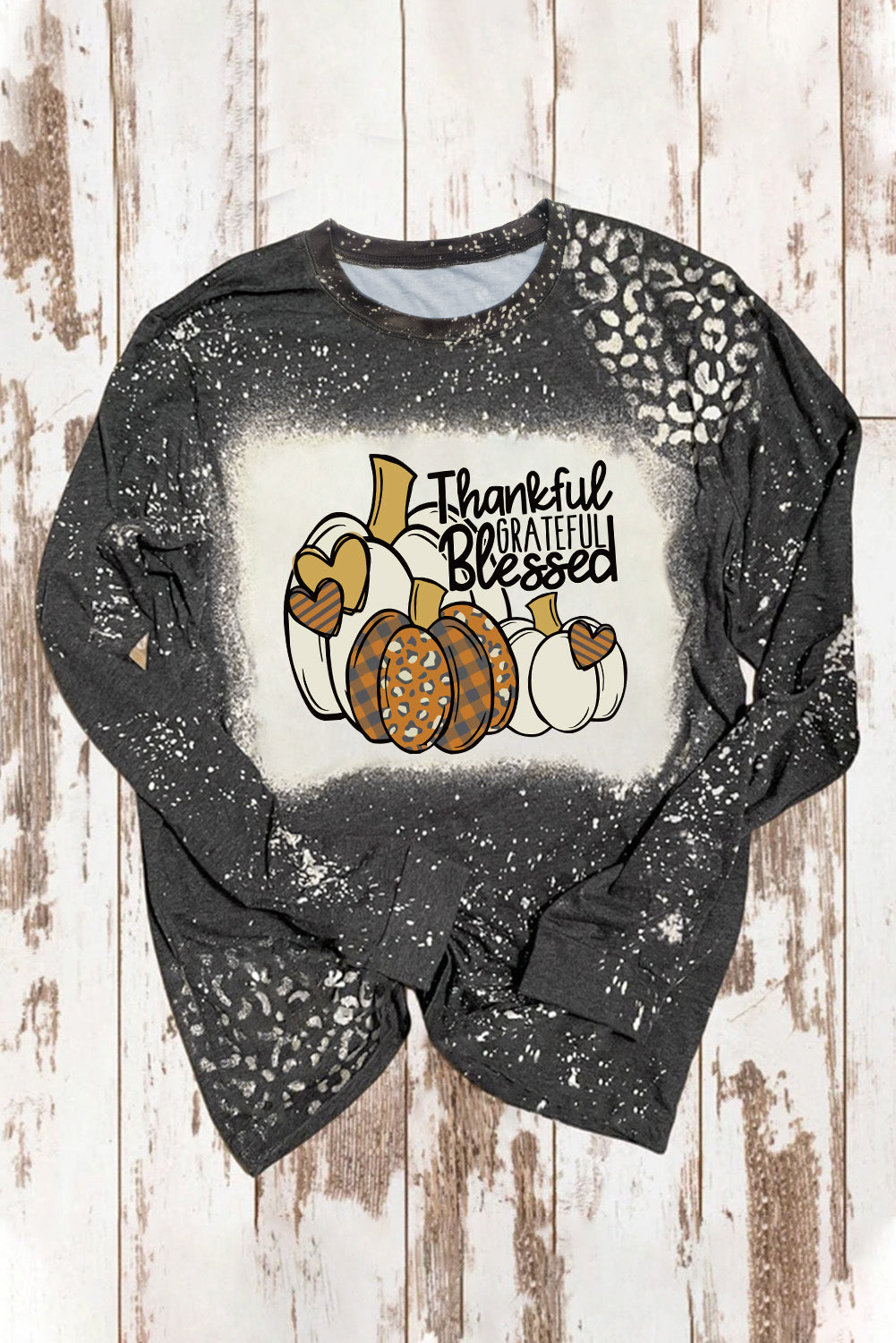 Retro Bleached Leopard Spot Pullover