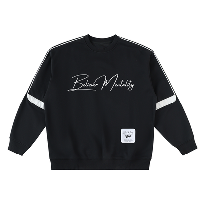Oversized Crewneck Taped Sweatshirt