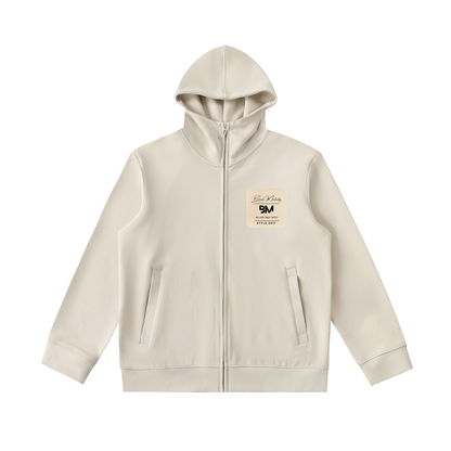 Essential Heavyweight High Neck  Zip-Up Hoodie
