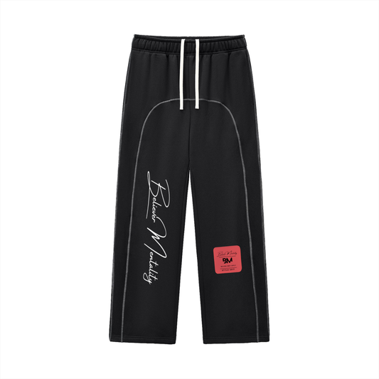 Contrast-Stitched Fleece Sweatpants