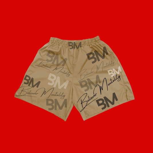 Believer Mentality Shorts BROWN