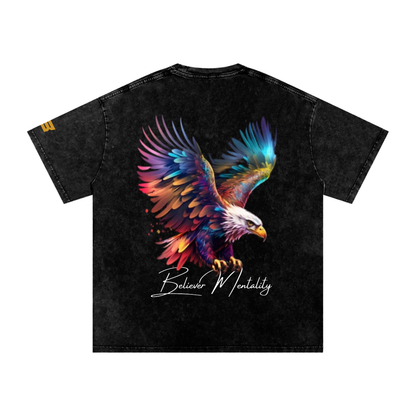 Snow Washed Oversized Cotton T-Shirt