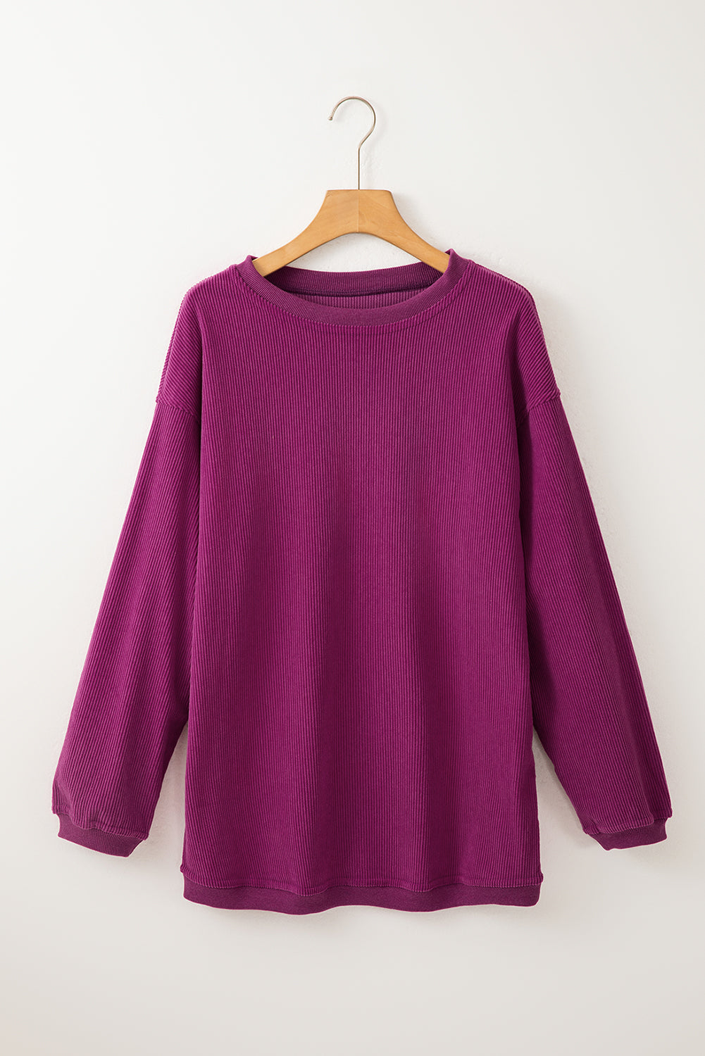 Orange JOLENE Ribbed Corded Oversized Sweatshirt
