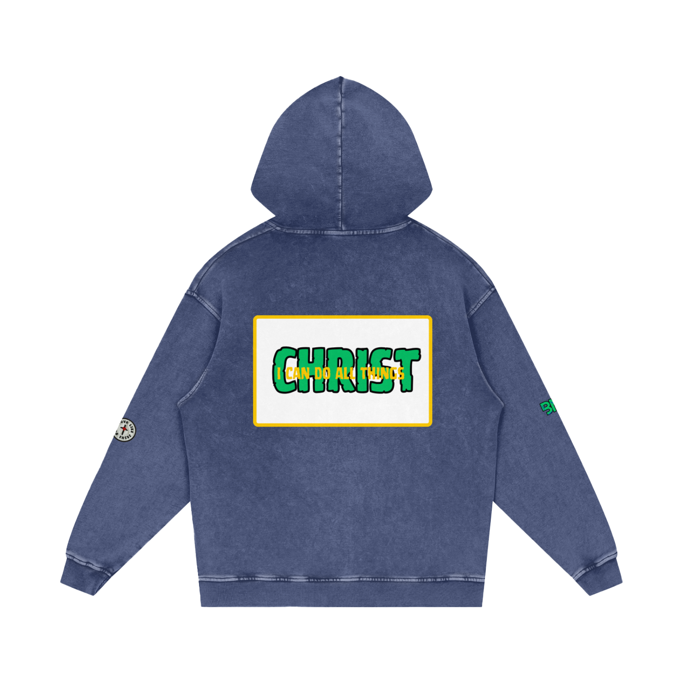 Snow Washed Loose Cotton Hoodie