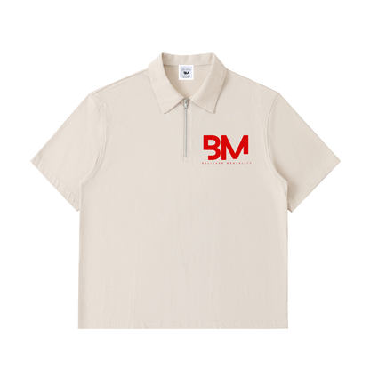 Half-Zip Cotton Polo Shirt