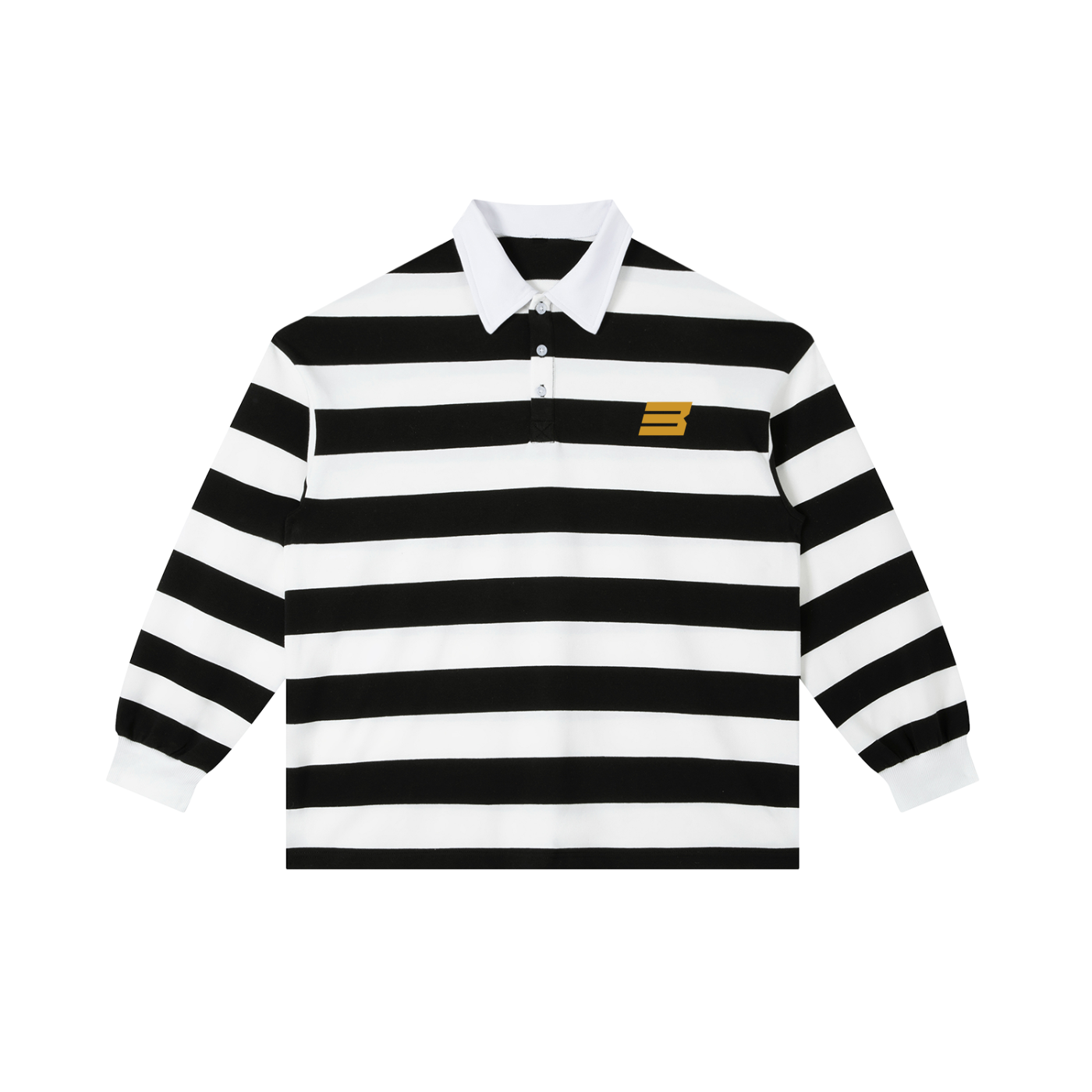 Color Block Stripe Polo Shirt