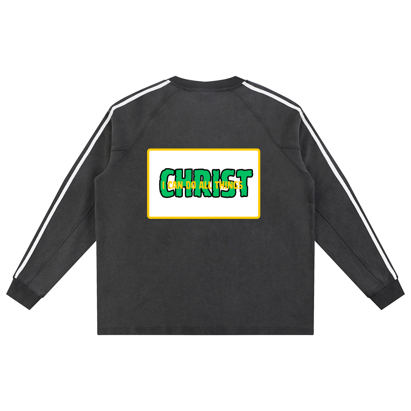 Snow Washed Contrast Tape Sweatshirt