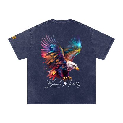 Snow Washed Oversized Cotton T-Shirt