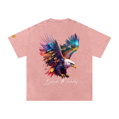 Snow Washed Oversized Cotton T-Shirt