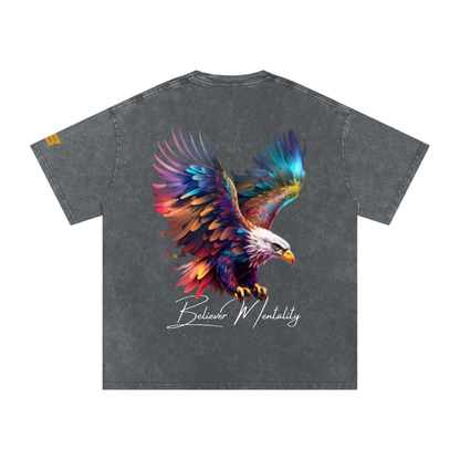 Snow Washed Oversized Cotton T-Shirt