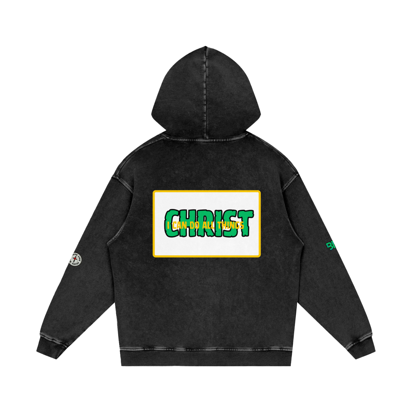 Snow Washed Loose Cotton Hoodie