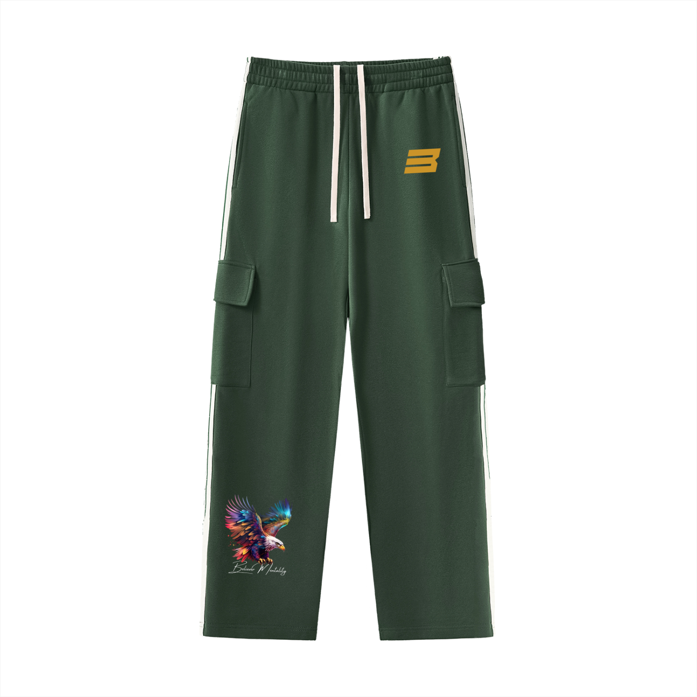 Side Stripe Straight-Leg Pants