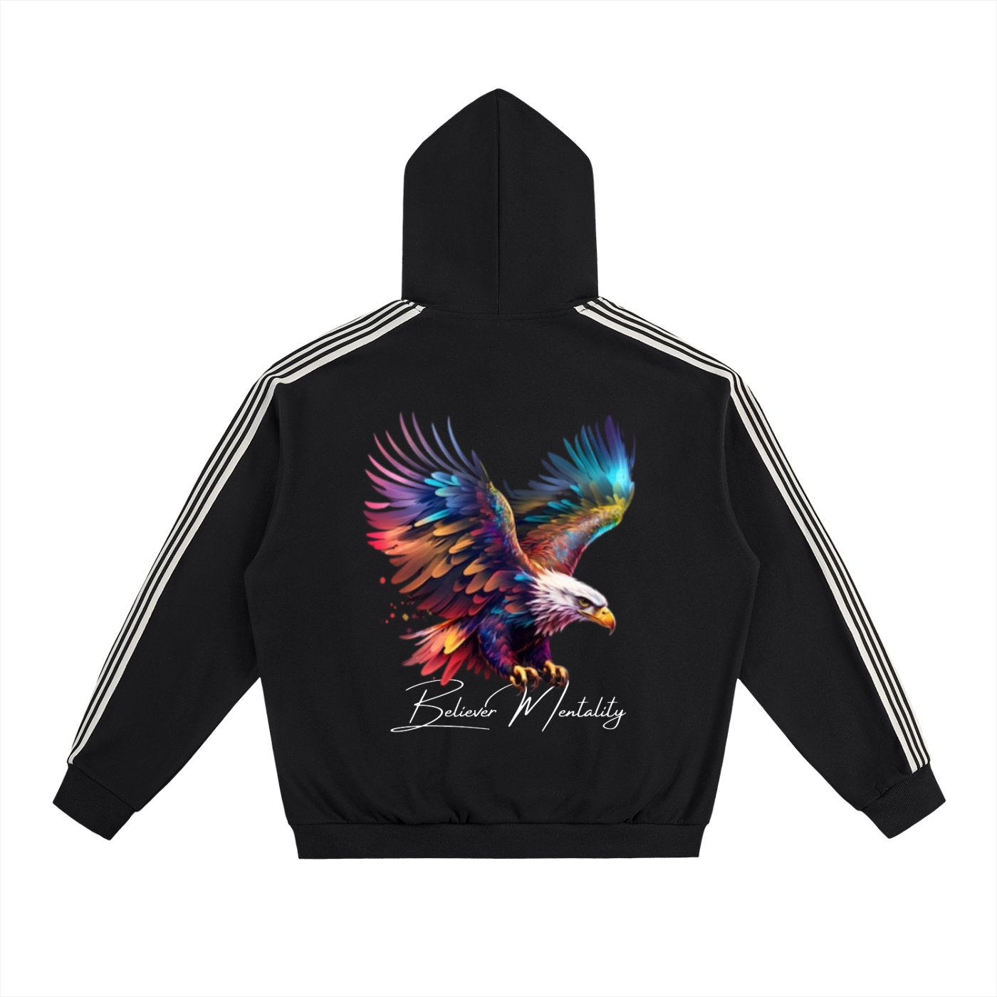 Side Stripe Drop-Shoulder Hoodie