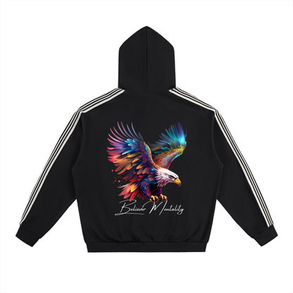 Side Stripe Drop-Shoulder Hoodie