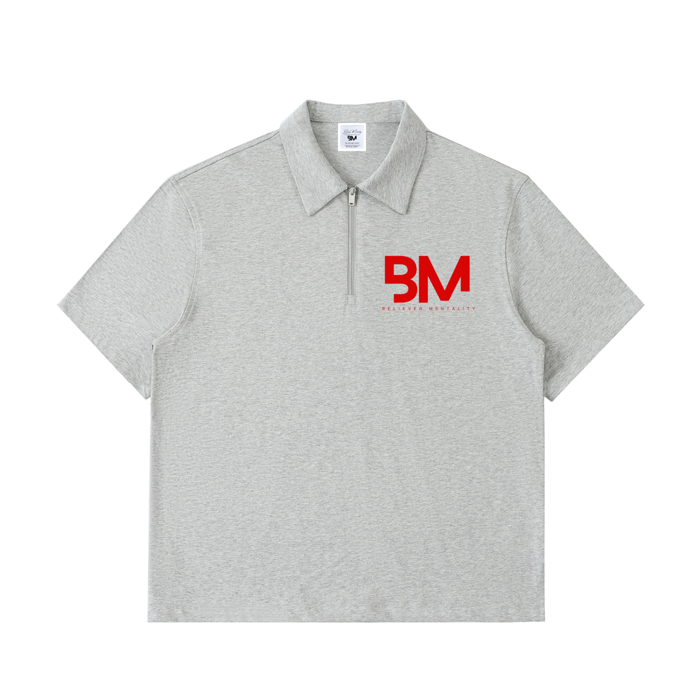 Half-Zip Cotton Polo Shirt
