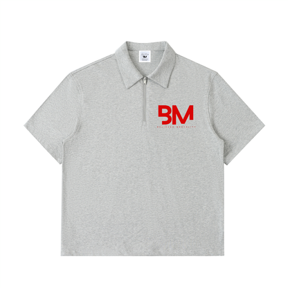 Half-Zip Cotton Polo Shirt