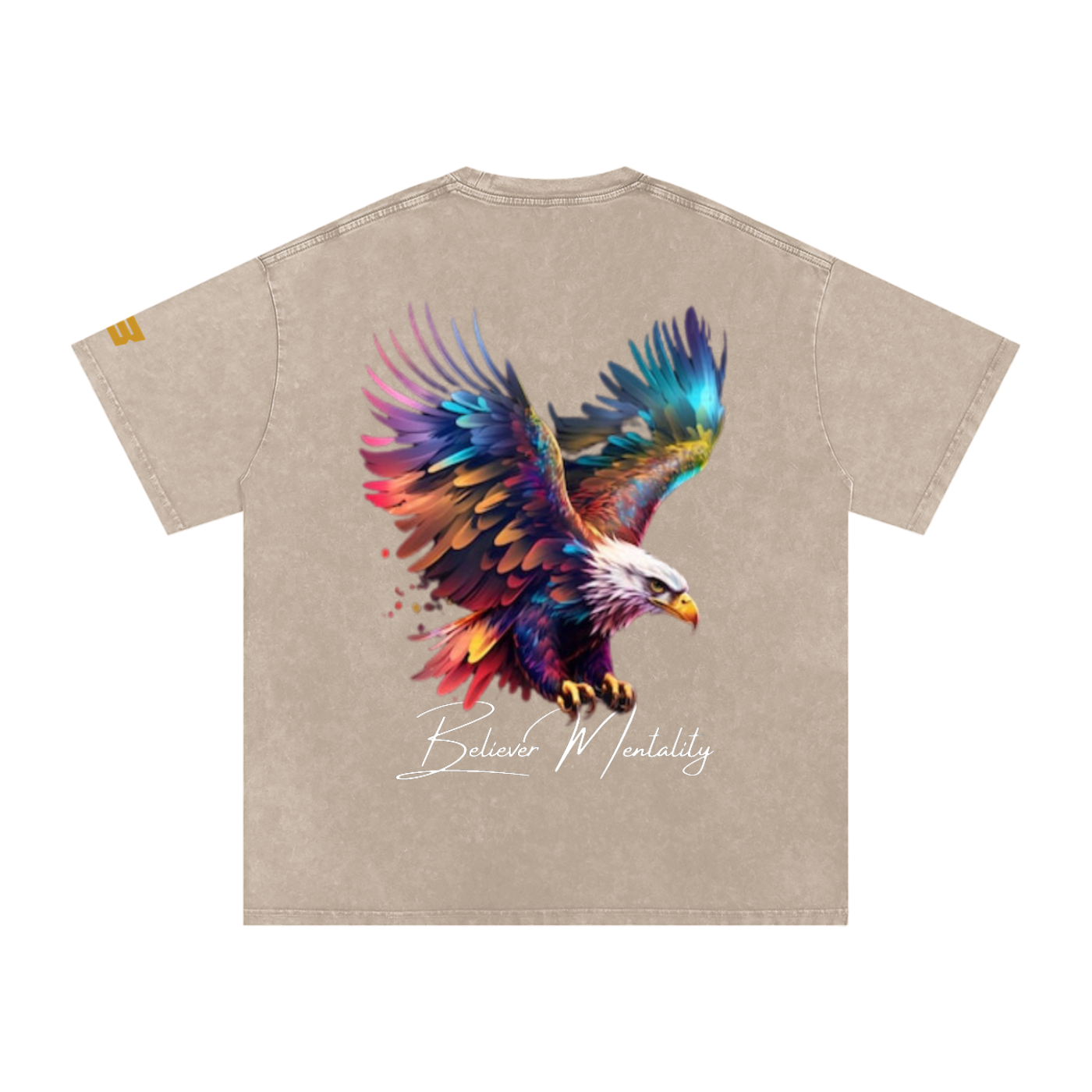 Snow Washed Oversized Cotton T-Shirt