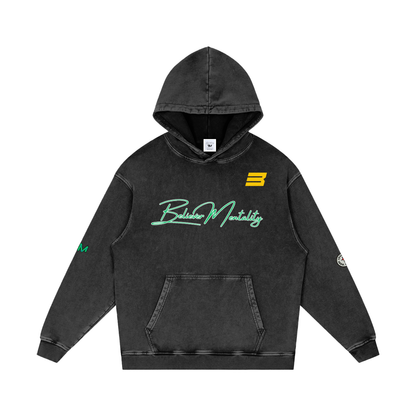 Snow Washed Loose Cotton Hoodie