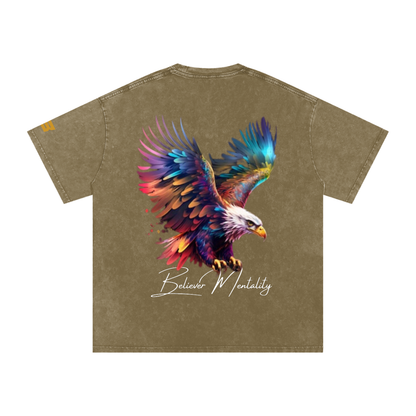 Snow Washed Oversized Cotton T-Shirt