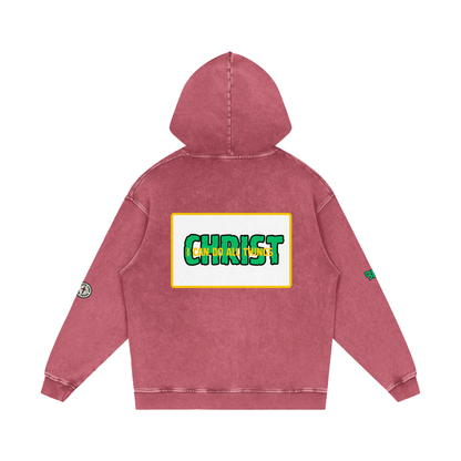 Snow Washed Loose Cotton Hoodie