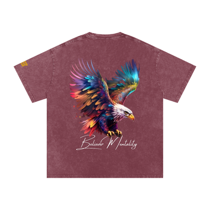 Snow Washed Oversized Cotton T-Shirt