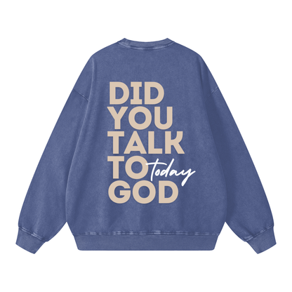 Snow Washed Oversized Sweatshirt