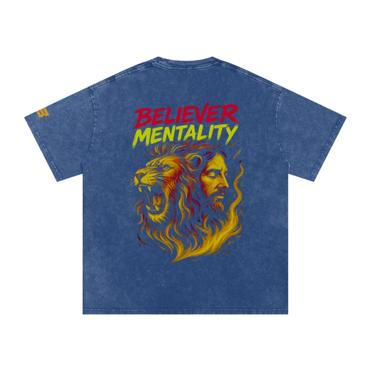 Snow Washed Oversized Cotton T-Shirt