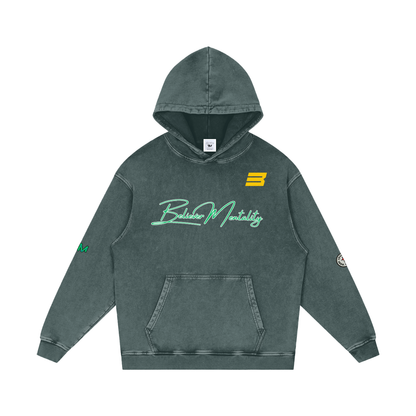 Snow Washed Loose Cotton Hoodie