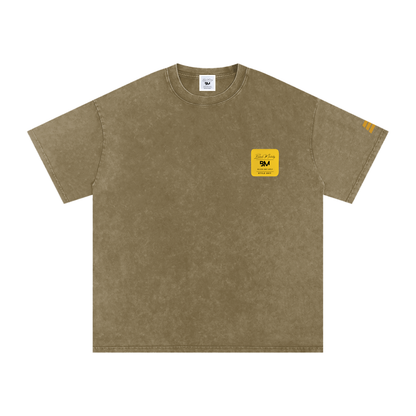 Snow Washed Oversized Cotton T-Shirt