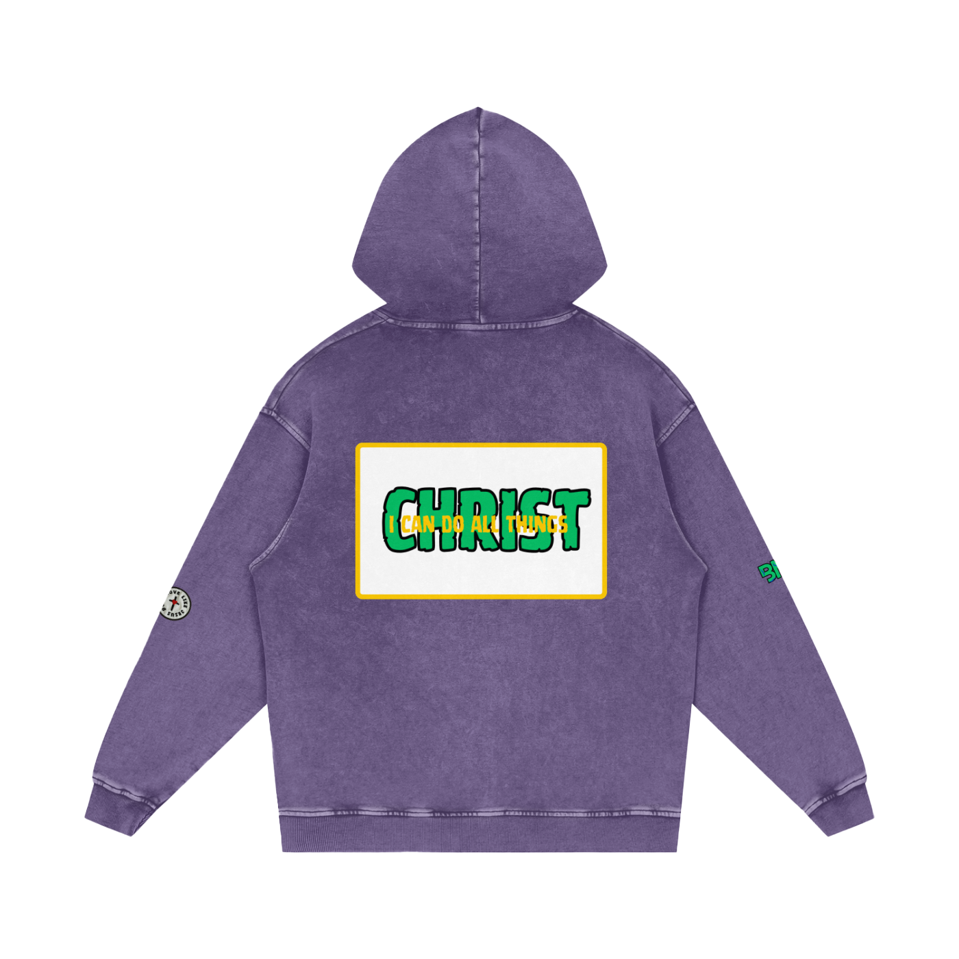 Snow Washed Loose Cotton Hoodie