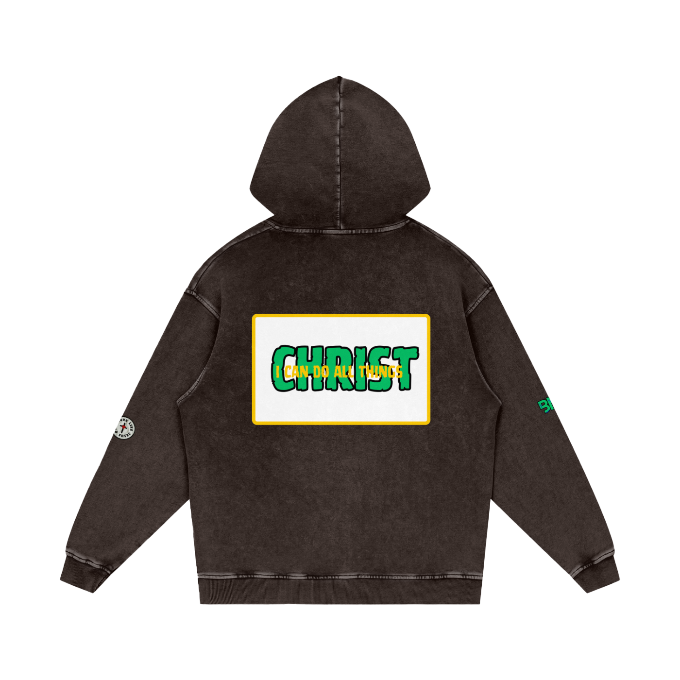 Snow Washed Loose Cotton Hoodie