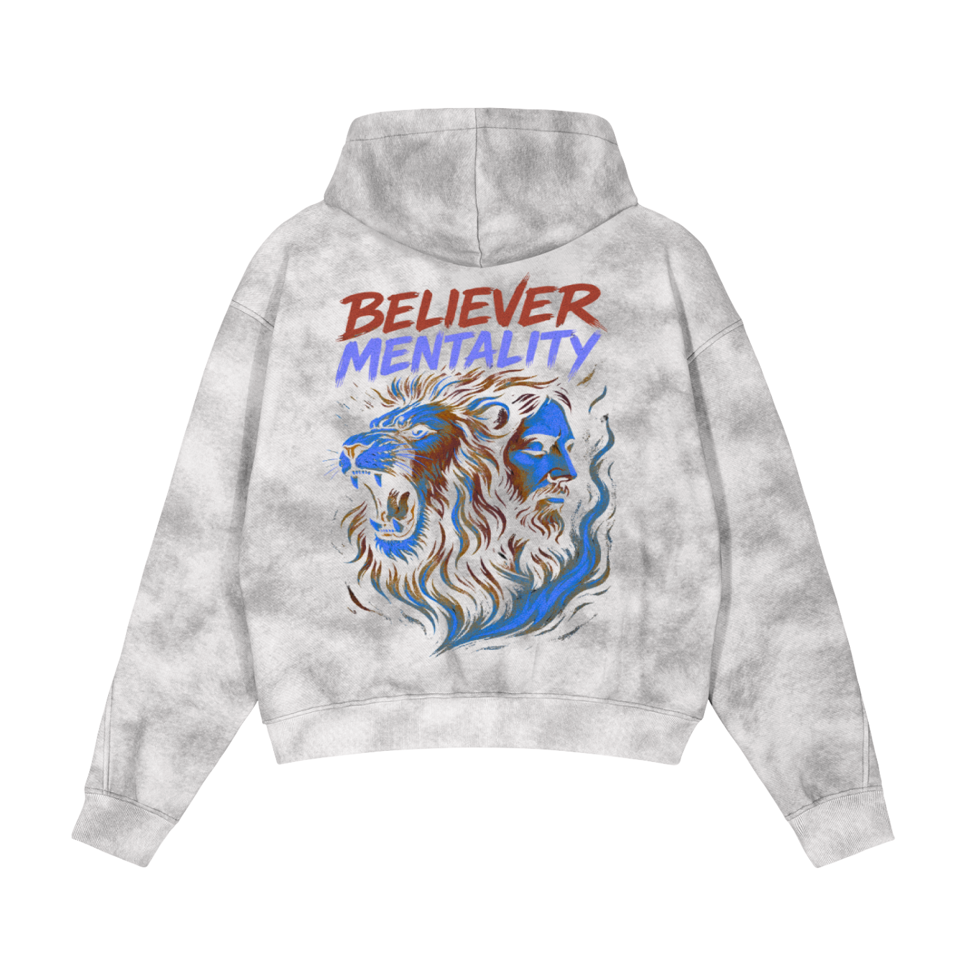 Dirty Washed Zip-Up Fleece Hoodie