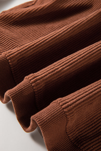 Orange JOLENE Ribbed Corded Oversized Sweatshirt