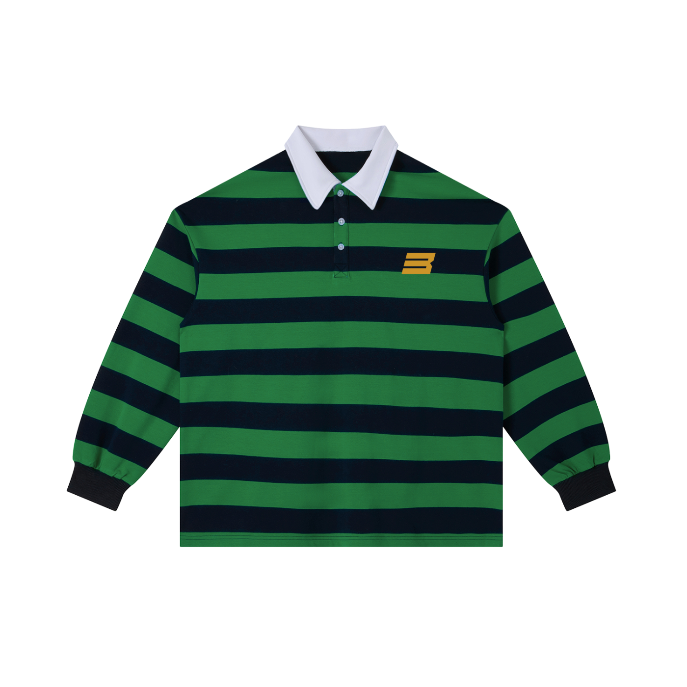 Color Block Stripe Polo Shirt